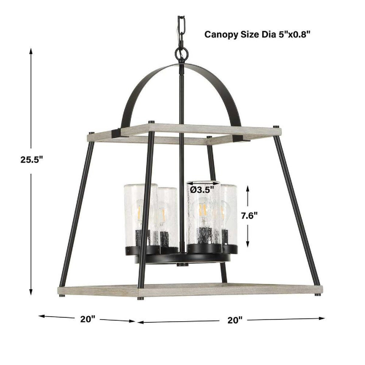 Modern European furniture - Seeded Glass 4-Light Indoor/Outdoor Pendant Lamp - www.oroa.com
