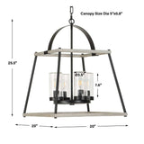Modern European furniture - Seeded Glass 4-Light Indoor/Outdoor Pendant Lamp - www.oroa.com