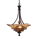 Bronze Framed Handmade Glass Pendant Lamp | Uttermost Vitalia - www.oroa.com