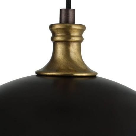 Black Metal Dome Pendant Lamp | Uttermost Placuna - www.oroa.com