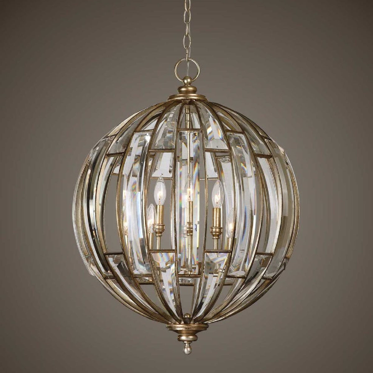 Beveled Crystals Sphere Pendant Lamp | Uttermost Vicentina - www.oroa.com