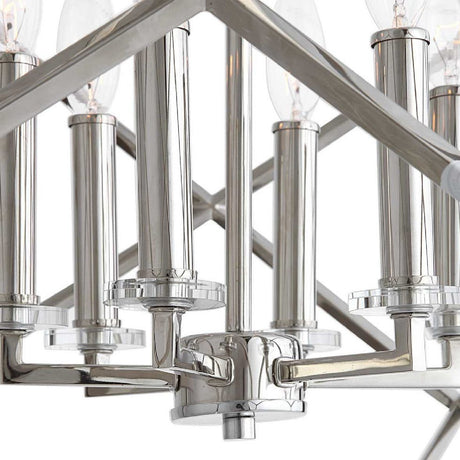 Polished Nickel 6-Light Pendant Lamp | Uttermost Euclid - www.oroa.com
