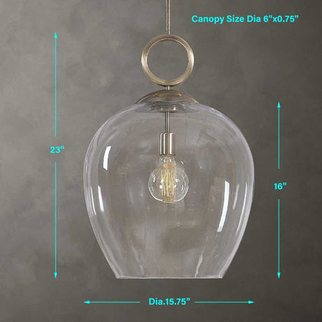 Blown Glass Pendant Lamp | Uttermost Calix - www.oroa.com