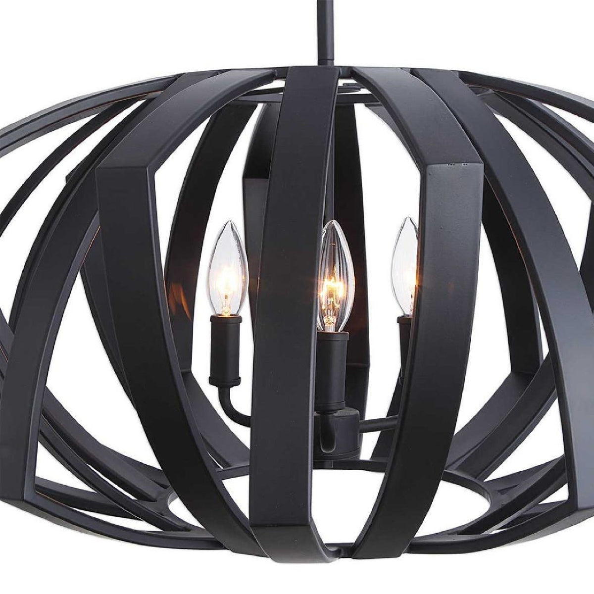 Black Geometric Pendant Lamp | Uttermost Thales - www.oroa.com