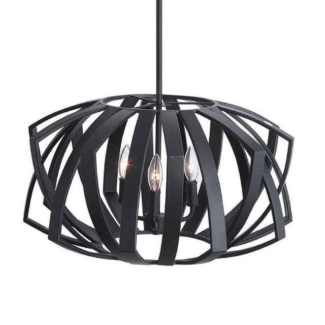 Black Geometric Pendant Lamp | Uttermost Thales - www.oroa.com