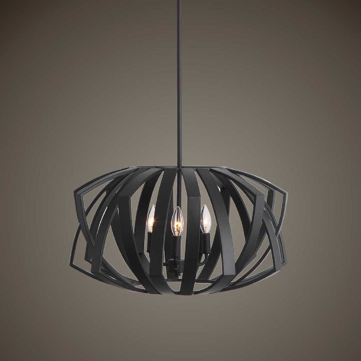 Black Geometric Pendant Lamp | Uttermost Thales - www.oroa.com