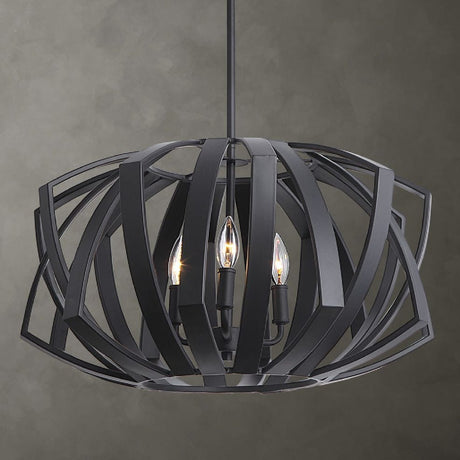 Black Geometric Pendant Lamp | Uttermost Thales - www.oroa.com