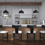 Modern European furniture - Black Metal Pendant Lamp - www.oroa.com