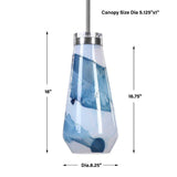 Modern European furniture - White & Blue Glass Pendant Lamp - www.oroa.com