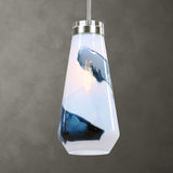 Modern European furniture - White & Blue Glass Pendant Lamp - www.oroa.com