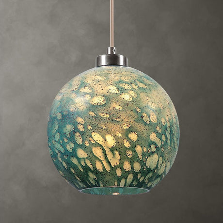 Blue Glass Sphere Pendant Lamp | Uttermost Gemblue - www.oroa.com