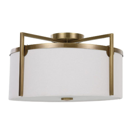 White Linen Ceiling Lamp | Uttermost Colfax - www.oroa.com