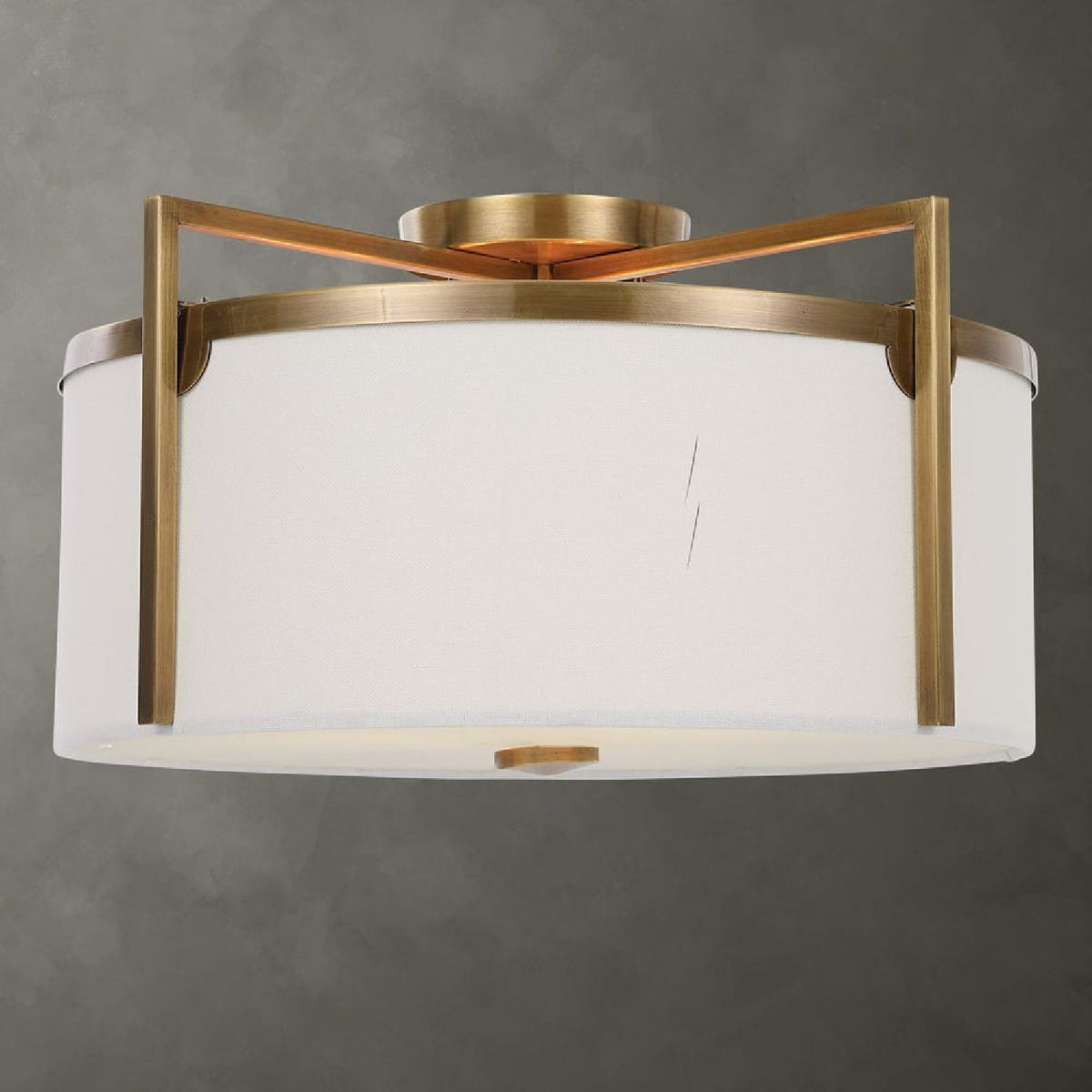 White Linen Ceiling Lamp | Uttermost Colfax - www.oroa.com