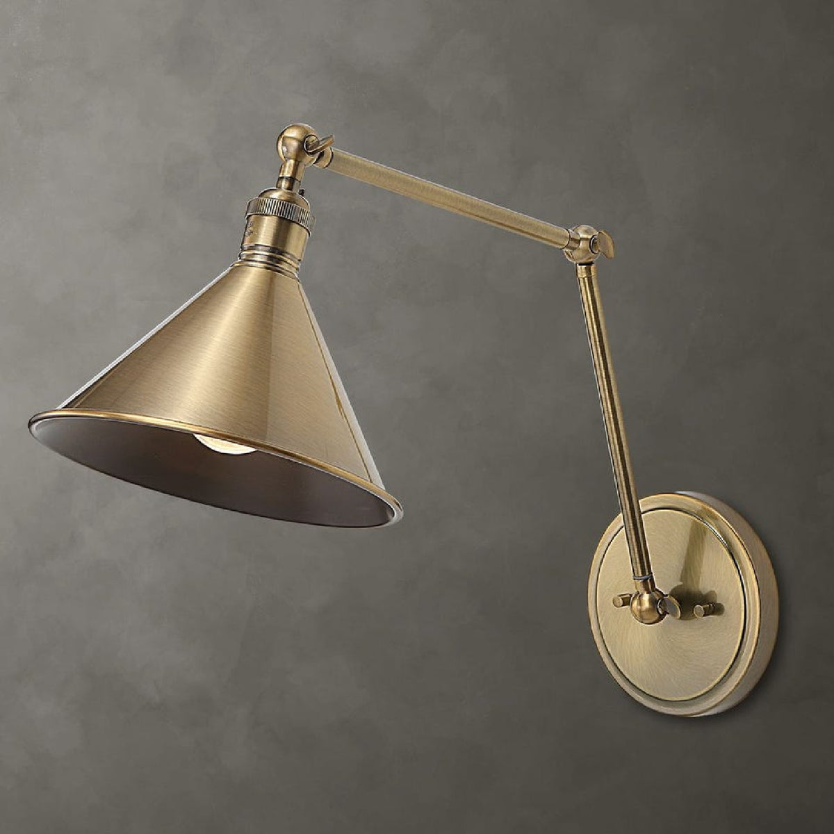 Antique Brass Conical Wall Lamp | Uttermost Exeter - www.oroa.com