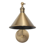 Antique Brass Conical Wall Lamp | Uttermost Exeter - www.oroa.com