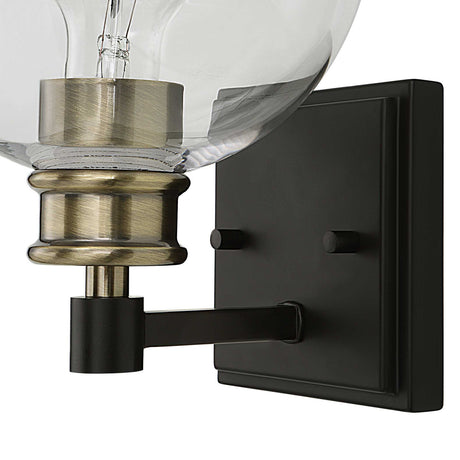 Modern European furniture - Clear Round Glass Wall Lamp - www.oroa.com