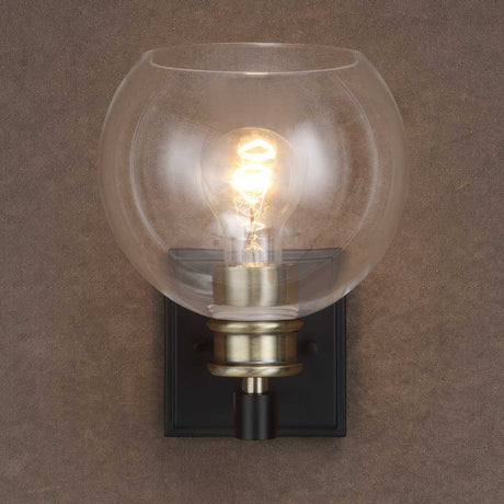 Modern European furniture - Clear Round Glass Wall Lamp - www.oroa.com