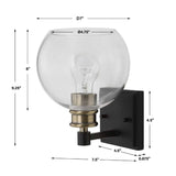 Modern European furniture - Clear Round Glass Wall Lamp - www.oroa.com