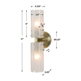 Seeded Glass Panels Wall Lamp | Uttermost Mistie - www.oroa.com