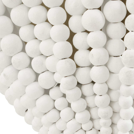 Modern European furniture - White Wooden Beads Wall Lamp - www.oroa.com