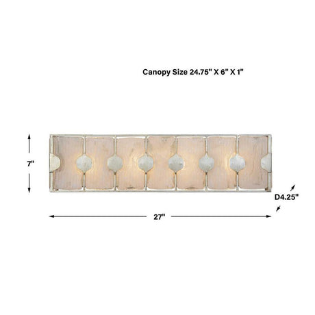 Swirl Glass 4-Light Vanity Lamp | Uttermost Rene - www.oroa.com