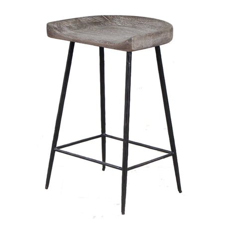 Curved Mango Wood Counter Stool by Uttermost Cordova