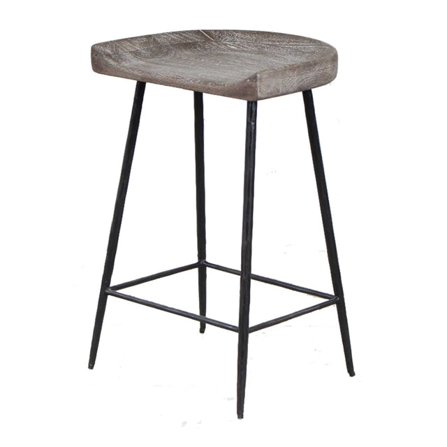 Curved Mango Wood Counter Stool by Uttermost Cordova