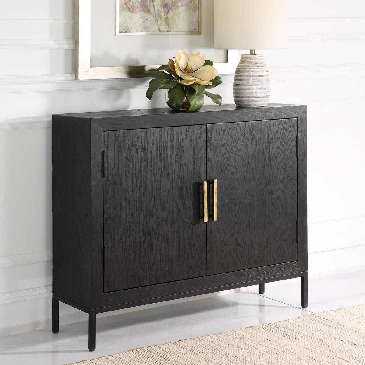 Modern European furniture - 2-Door Oak Veneer Cabinet - www.oroa.com