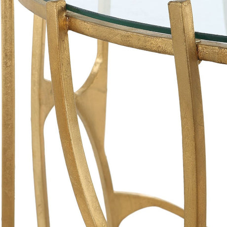 Modern European furniture - Gold Sculptural Side Table - www.oroa.com