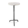 Modern European furniture - White Marble Pedestal Drink Table - www.oroa.com