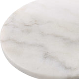 Modern European furniture - White Marble Pedestal Drink Table - www.oroa.com