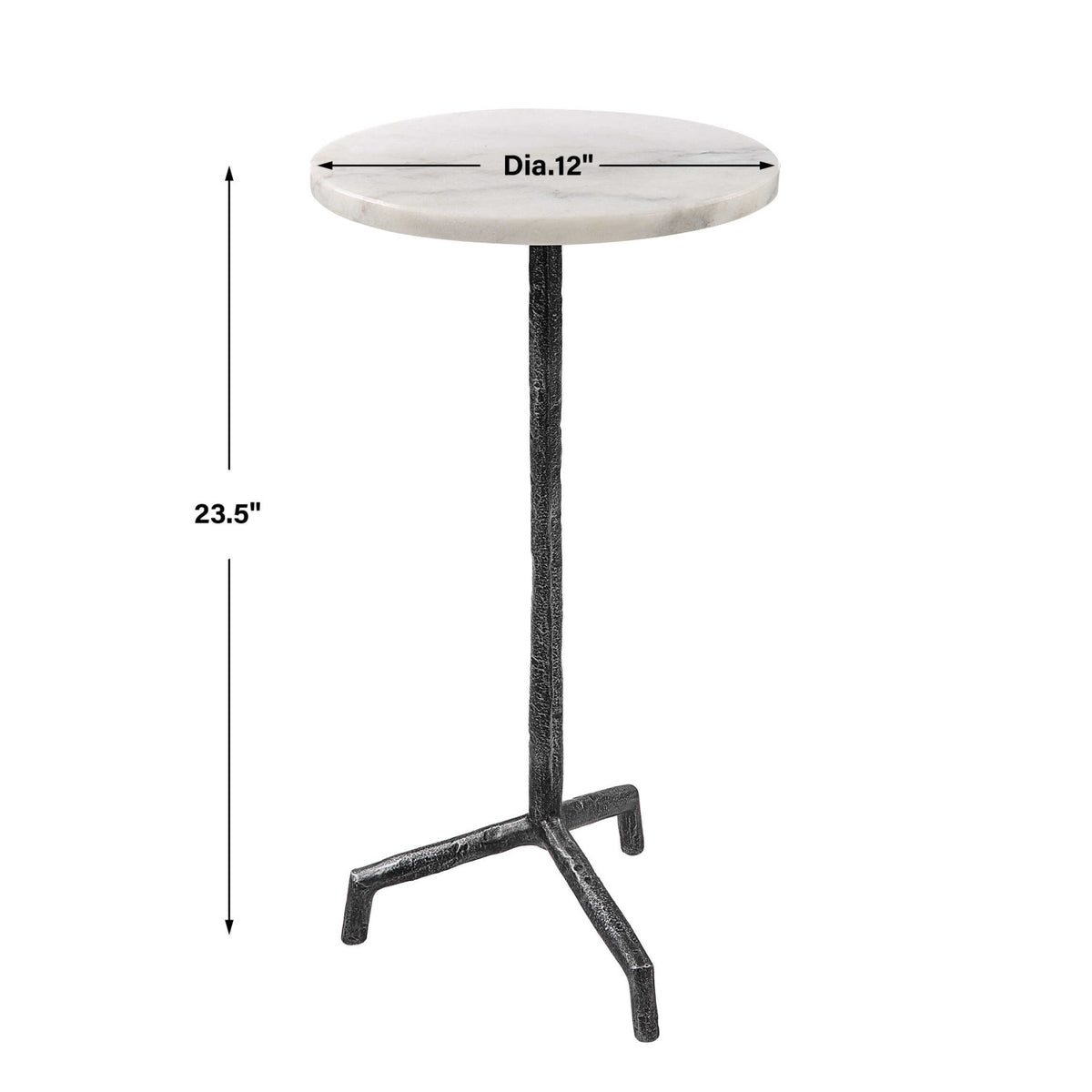 Modern European furniture - White Marble Pedestal Drink Table - www.oroa.com