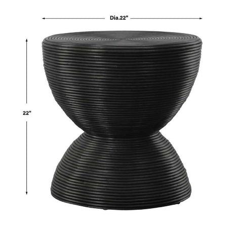 Modern European furniture - Rattan Hourglass Side Table - www.oroa.com
