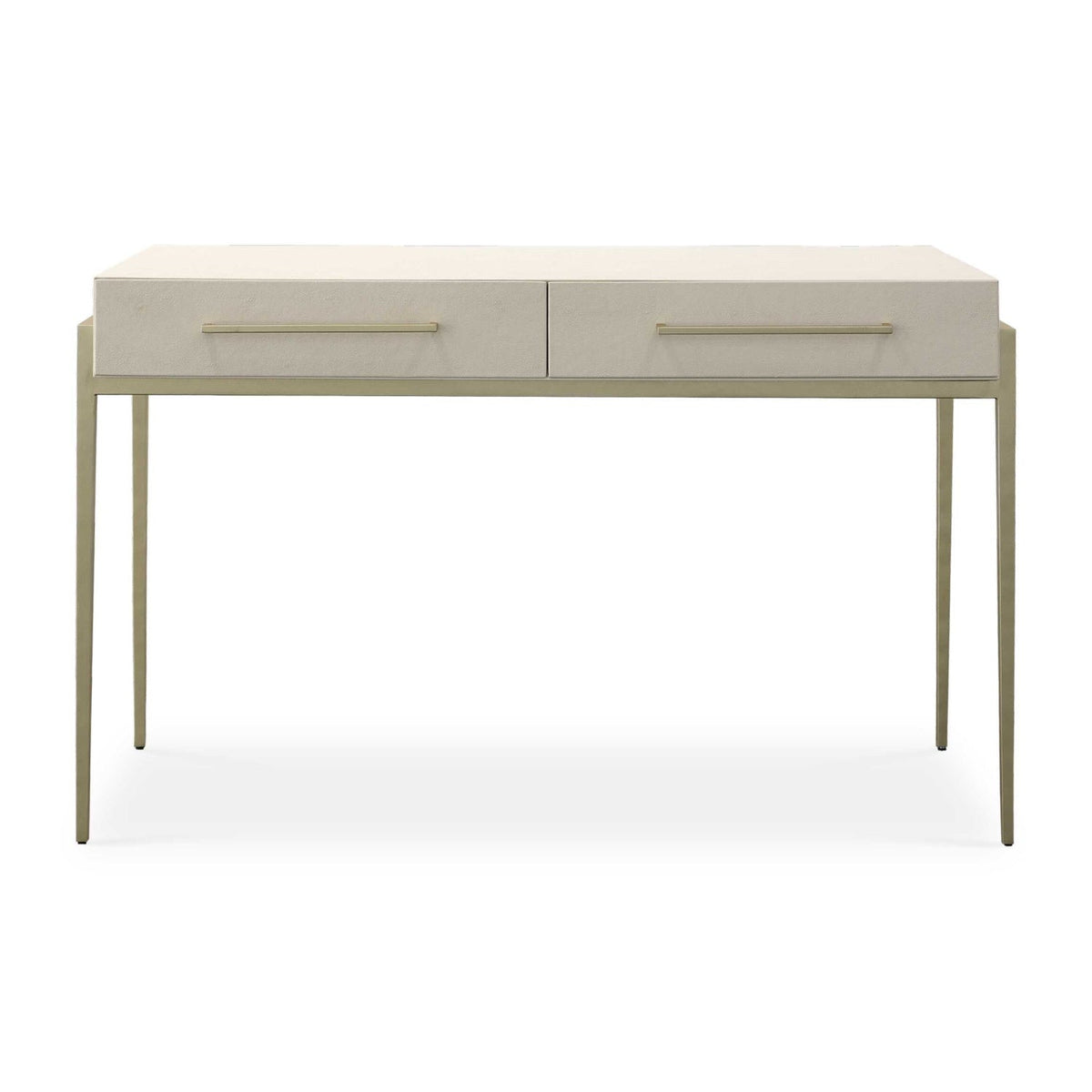 White Shagreen 2-Drawer Desk by Uttermost Jewel