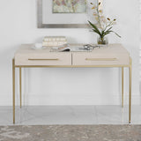 White Shagreen 2-Drawer Desk by Uttermost Jewel, alternate view 2