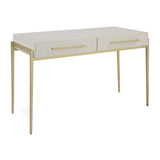 White Shagreen 2-Drawer Desk by Uttermost Jewel, alternate view 3