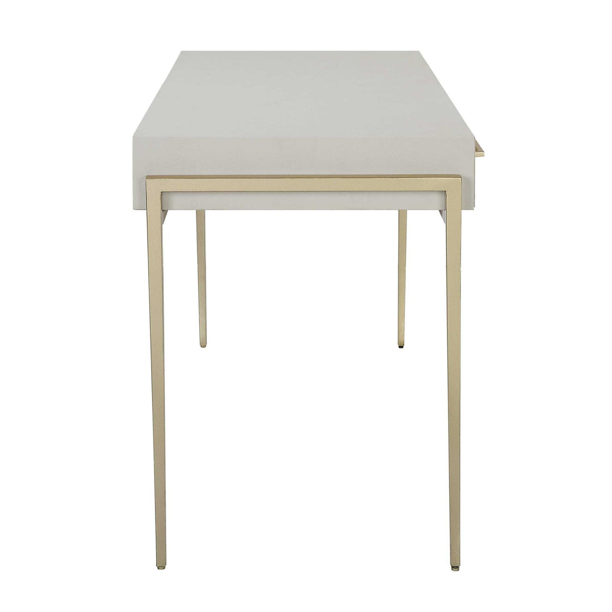 White Shagreen 2-Drawer Desk by Uttermost Jewel, alternate view 5