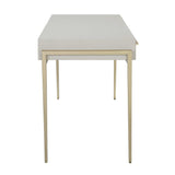White Shagreen 2-Drawer Desk by Uttermost Jewel, alternate view 5