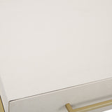 White Shagreen 2-Drawer Desk by Uttermost Jewel, alternate view 8