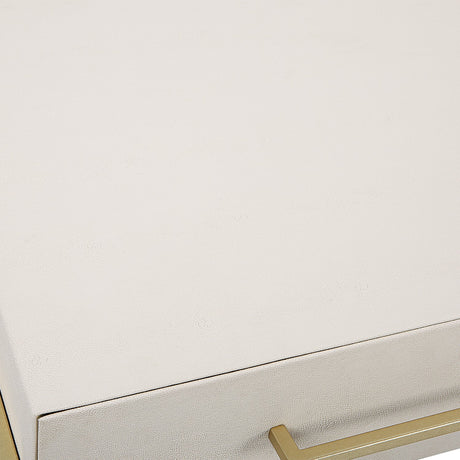 White Shagreen 2-Drawer Desk by Uttermost Jewel, alternate view 8