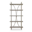 Modern European furniture - Silver Framed Wooden Bookshelf - www.oroa.com