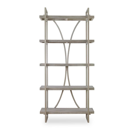Modern European furniture - Silver Framed Wooden Bookshelf - www.oroa.com