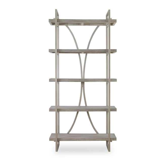 Modern European furniture - Silver Framed Wooden Bookshelf - www.oroa.com