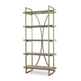 Modern European furniture - Silver Framed Wooden Bookshelf - www.oroa.com
