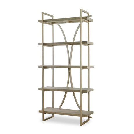 Modern European furniture - Silver Framed Wooden Bookshelf - www.oroa.com