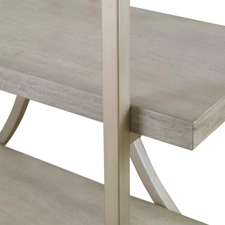 Modern European furniture - Silver Framed Wooden Bookshelf - www.oroa.com