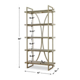 Modern European furniture - Silver Framed Wooden Bookshelf - www.oroa.com