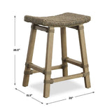 Mango Wood Counter Stool by Uttermost Everglade, alternate view 6