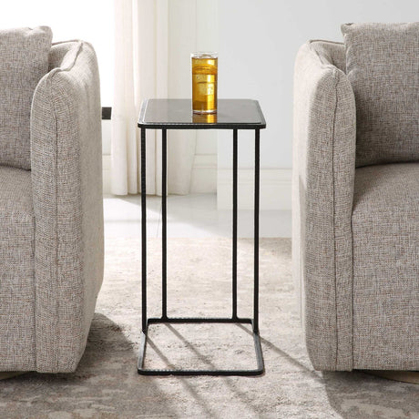 Bluestone C-Shaped Accent Table by Uttermost Cavern, alternate view 8
