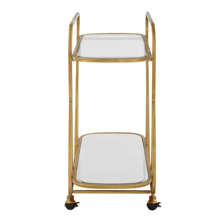 Modern European furniture - Antique Brass Serving Cart - www.oroa.com